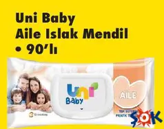 UNİ BABY AİLE ISLAK MENDİL 90'LI UNİ BABY AİLE ISLAK MENDİL 90'LI